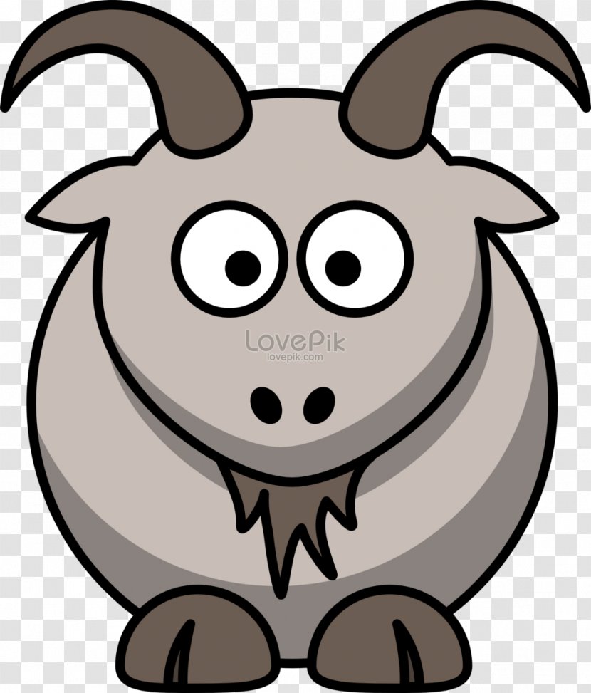 Clip Art Vector Graphics Image Openclipart Cartoon - Cow Goat Family - Drawing Transparent PNG