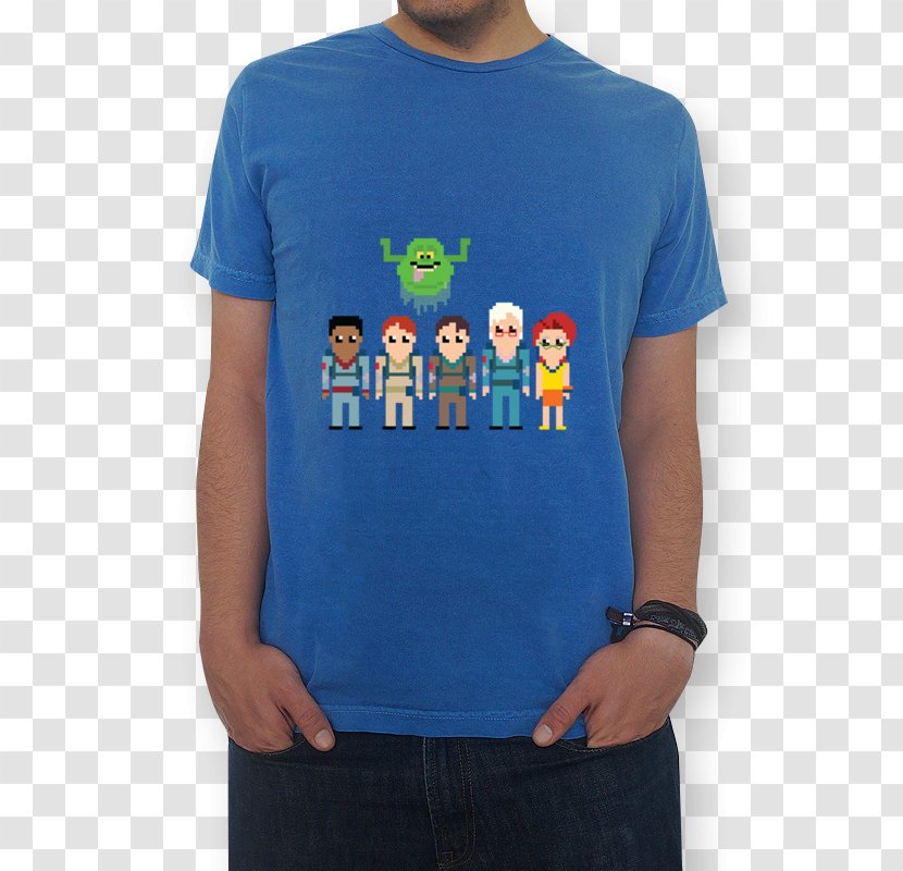 T-shirt Sleeve Bluza Cotton - Blue Transparent PNG