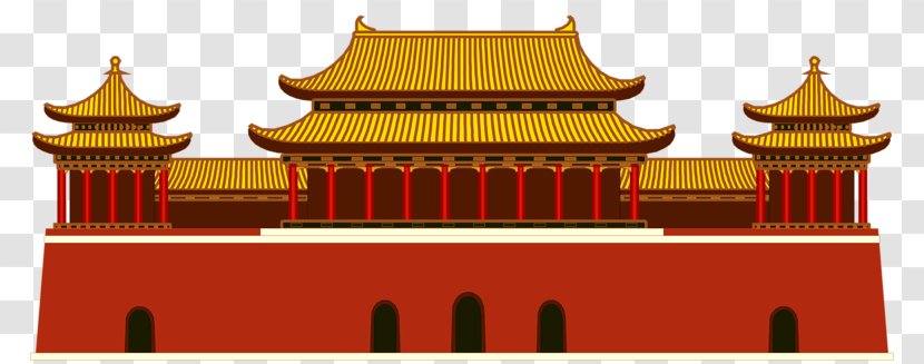 Tiananmen Square Cartoon - Painting - Forbidden City House Transparent PNG