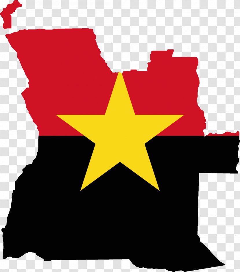 Flag Of Angola Blank Map - Mapa Polityczna - Creative World Transparent PNG