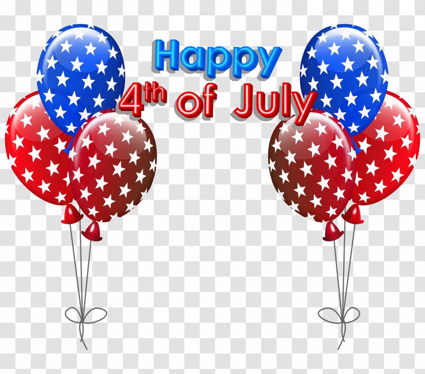 Fourth Of July Background - 4th - Party Supply Heart Transparent PNG