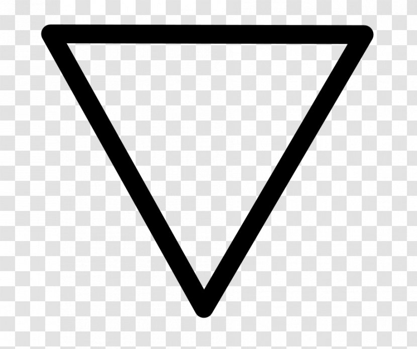 Alchemical Symbol Water Classical Element Earth - Inverted Pyramid Transparent PNG