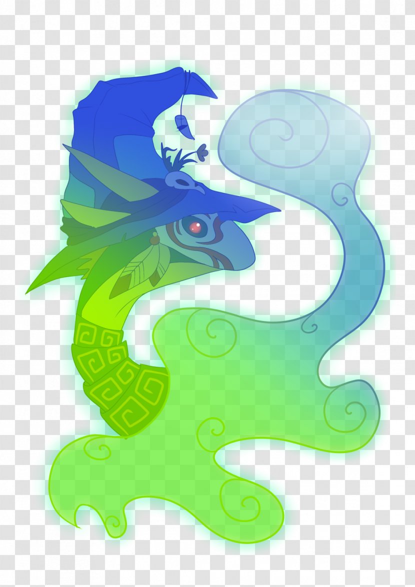 Seahorse Green Legendary Creature Clip Art - Fictional Character - O2o Transparent PNG