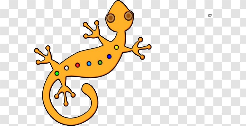 Gecko Clip Art Lizard Animal Figure Reptile - Watercolor - Scaled Transparent PNG