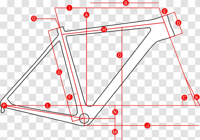 Racing Bicycle Geometry Cycling Polygon Bikes - Diagram - Geometri Transparent PNG