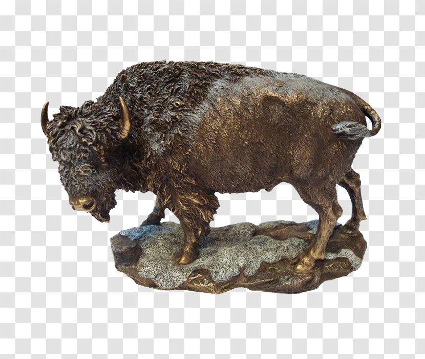 Bronze Sculpture Bison Art Figurine - Statue Transparent PNG