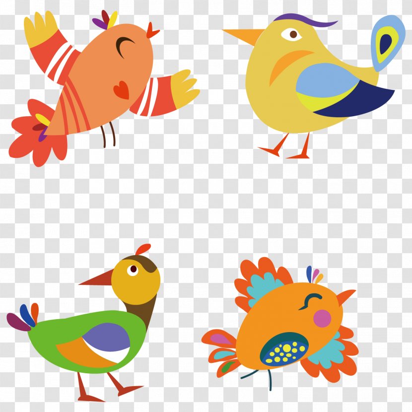 Bird Clip Art - Wing - Colorful Birds Transparent PNG