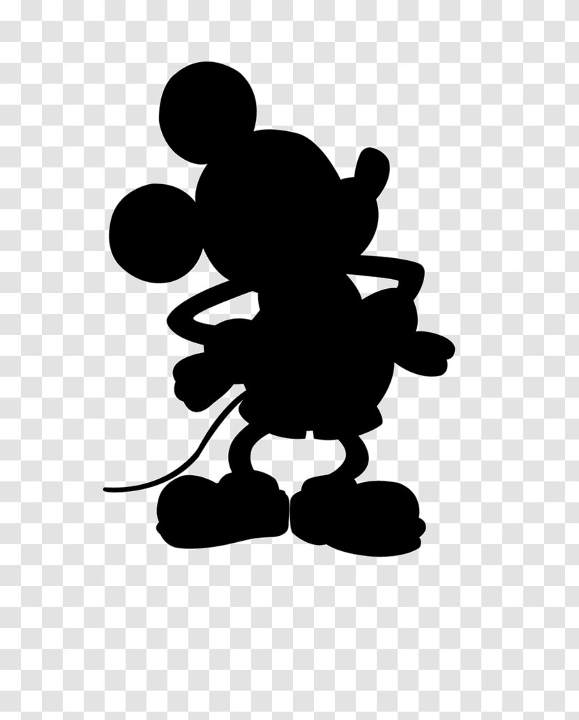 Mickey Mouse Minnie Silhouette Clip Art - Monochrome - Mini Transparent PNG