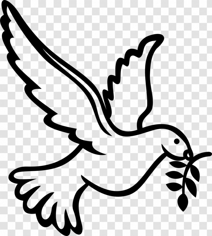 Columbidae Doves As Symbols Clip Art - Silhouette - Dove Clipart Transparent PNG