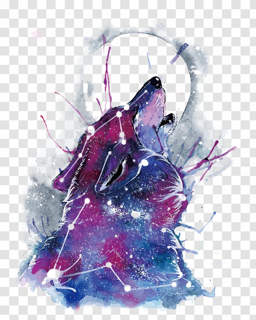 Gray Wolf Samsung Galaxy Art Printing - Vector On The Howling Transparent PNG