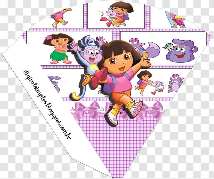 Nick Jr. Dora Y Diego Al Rescate Cartoon Child Party - Pink - Papel Digital Transparent PNG
