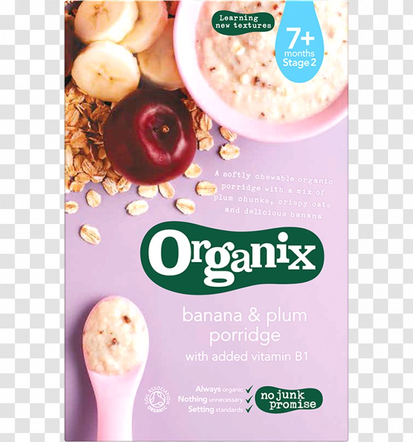 Porridge Baby Food Organic Breakfast Cereal Oatmeal - Dried Plum Transparent PNG