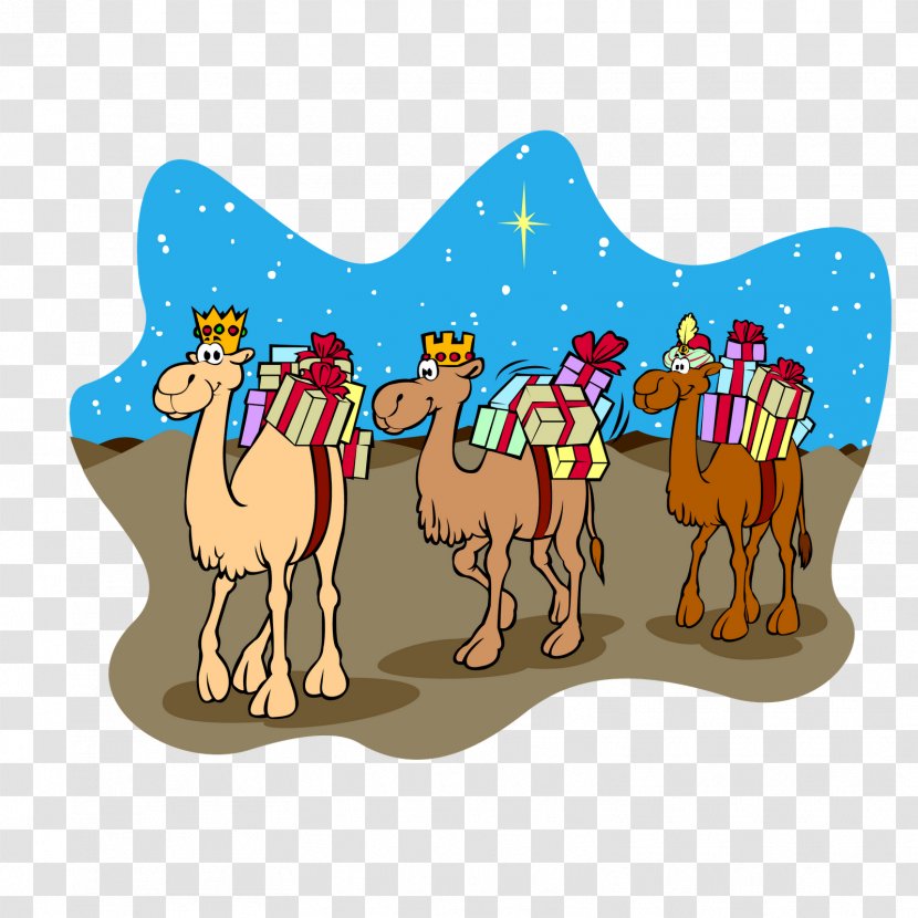 Biblical Magi Bolo Rei Epiphany Christmas Day A Mis Queridos Reyes Magos - Arabian Camel Transparent PNG