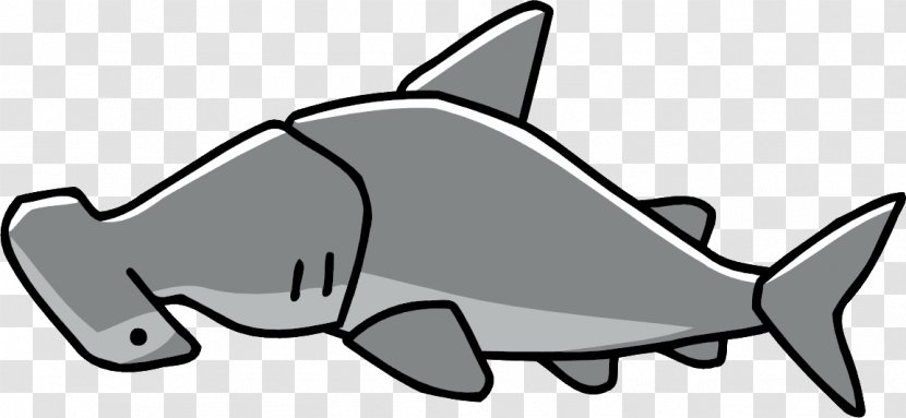 Requiem Shark Hammerhead Fin Soup Clip Art - Black And White Transparent PNG