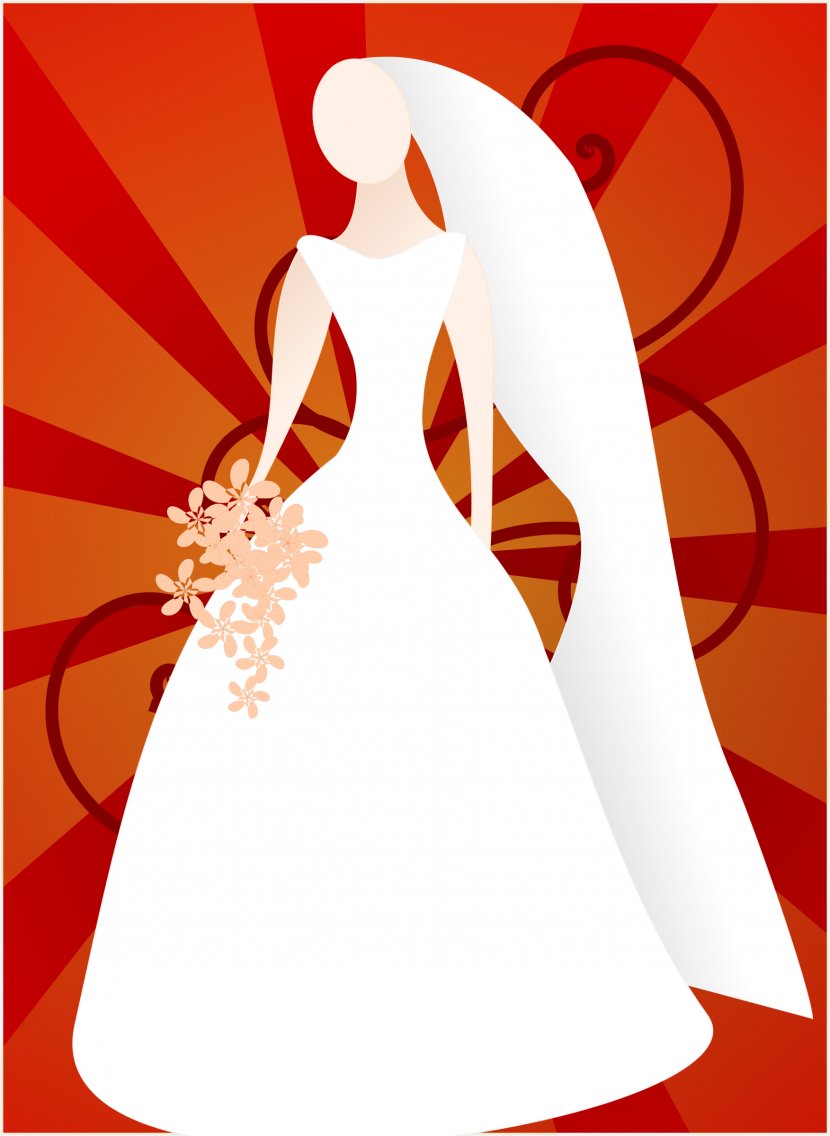 Bridegroom Wedding Dress Clip Art - Watercolor - Bride Transparent PNG