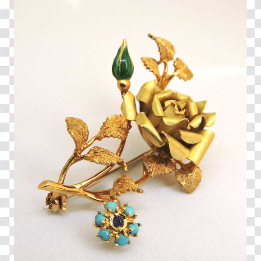 Earring Turquoise Gold Brooch - Carat - Beads Transparent PNG