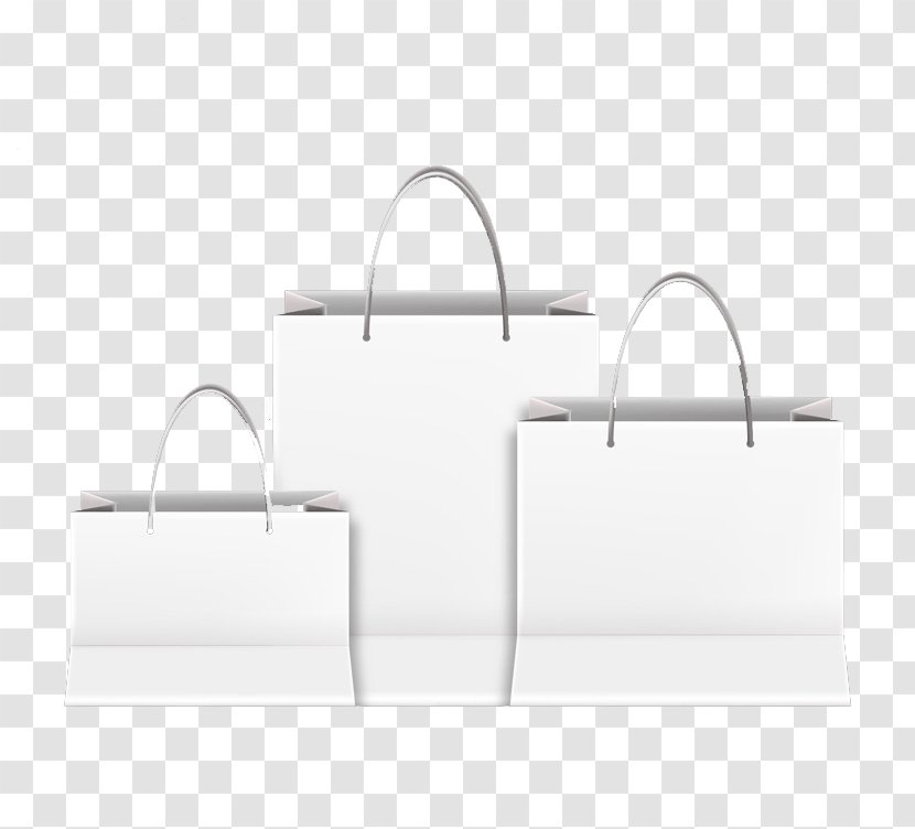 Paper Online Shopping Handbag White - 3 Bag Vector Material Transparent PNG