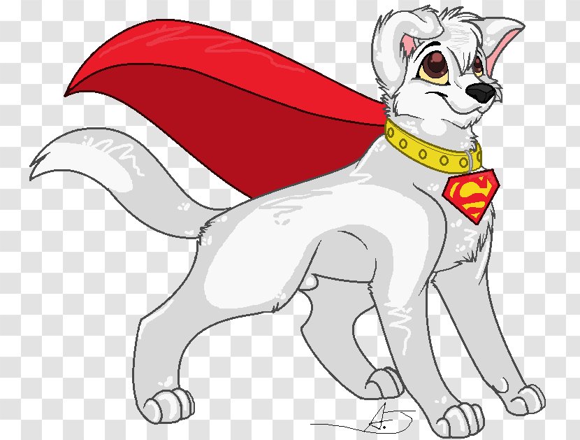 Whiskers Superman Krypto Drawing Streaky The Supercat - Red - Super Dog Transparent PNG