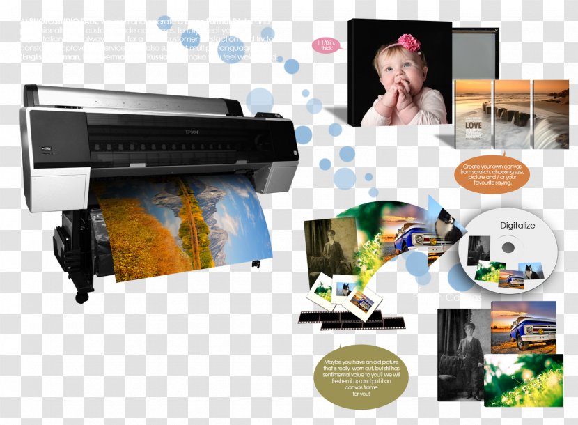 Inkjet Printing Canvas Print Photographic Paper - Printer Transparent PNG