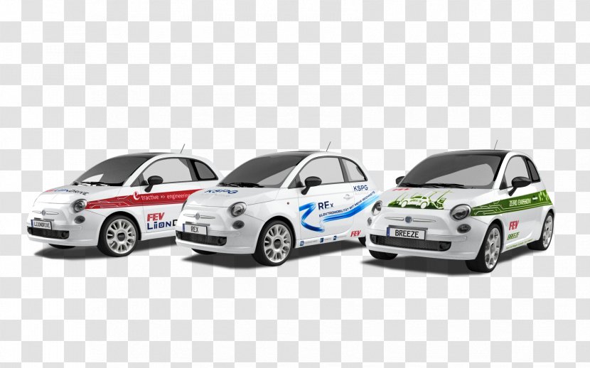 City Car Electric Vehicle Fiat 500 - Compact Transparent PNG