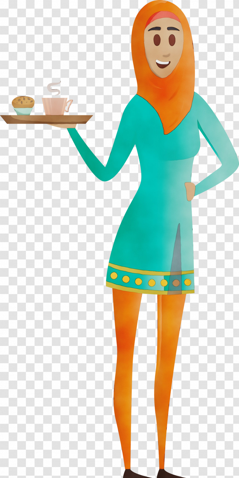 Cartoon Yellow Costume Transparent PNG