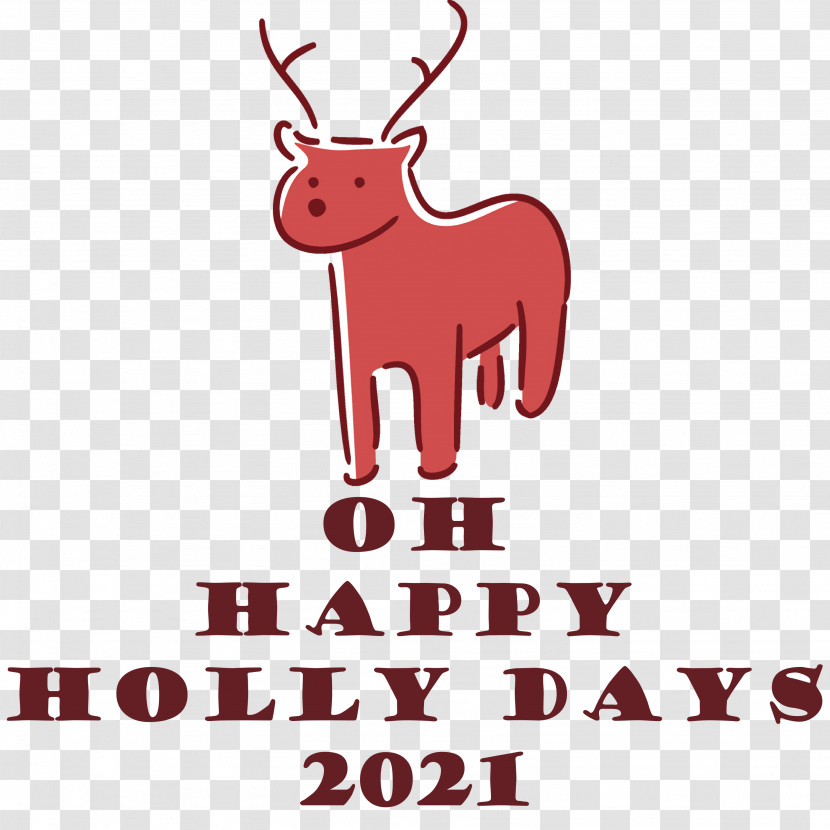 Happy Holly Days Christmas Transparent PNG