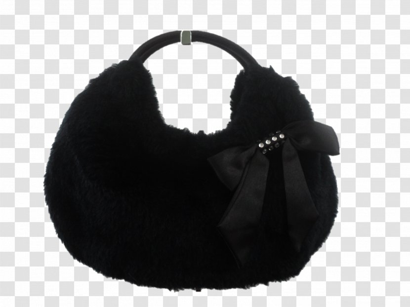 Hobo Bag Fur Black M - Coat Transparent PNG