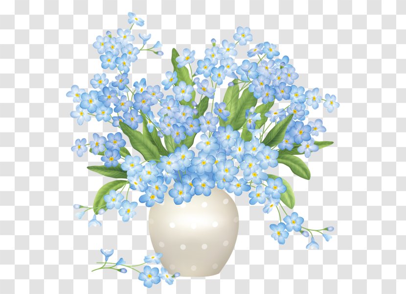 Flower Bouquet Vase Floral Design Clip Art - Flowering Plant - Blue Transparent PNG