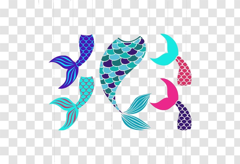 Mermaid Cartoon - Turquoise - Electric Blue Teal Transparent PNG
