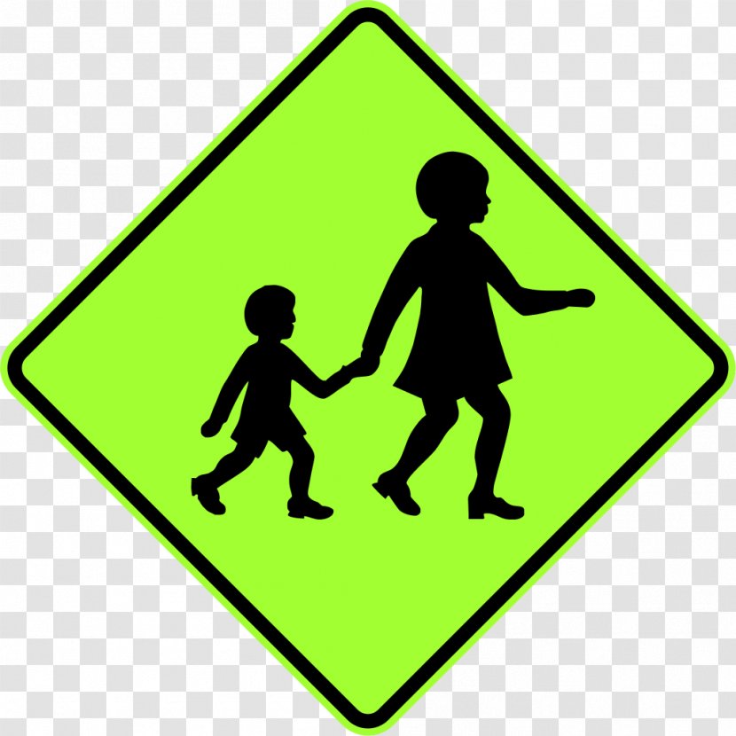 Australia Traffic Sign Child Road - School Zone - Warning Transparent PNG