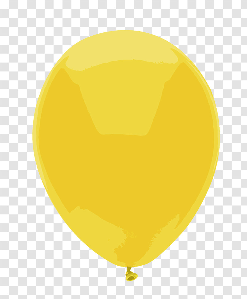 Yellow Balloon Party Supply Transparent PNG
