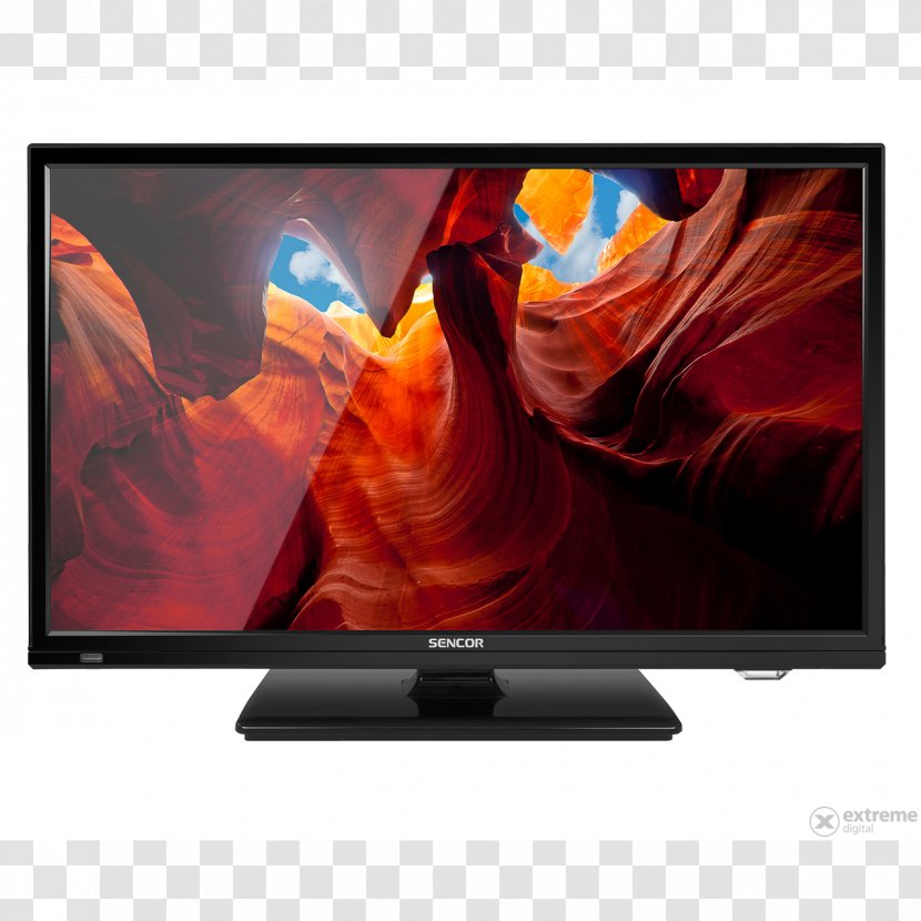 LCD Television Sencor 24'' SLE 2457M4 HD READY,DVB-T/C MPEG-4,TIMESHIFT LED-backlit Liquid-crystal Display Backlight - Media - Static Tv Transparent PNG