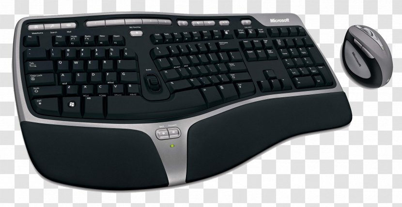 Computer Keyboard Mouse Microsoft Natural Ergonomic - Hardware Transparent PNG