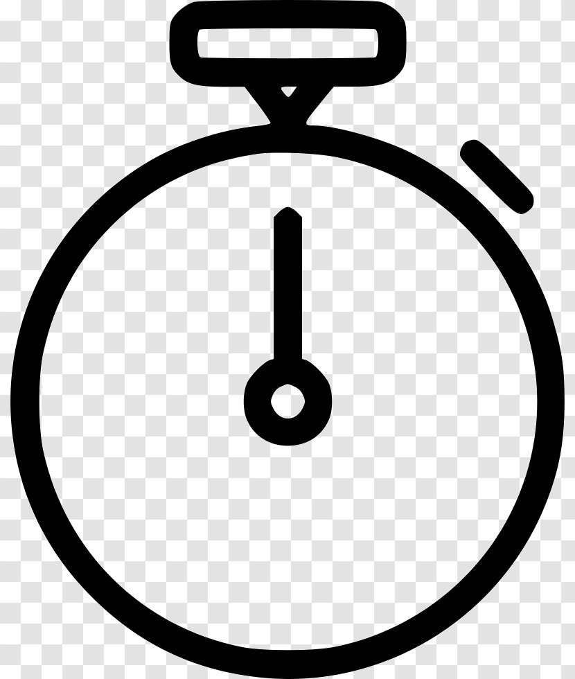 Stopwatch Timer - Black And White - Clock Transparent PNG