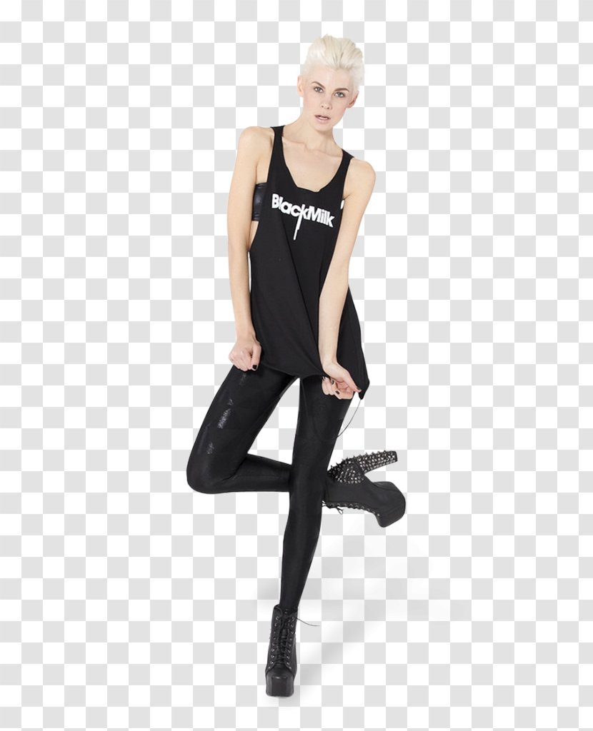 Leggings Fashion Model Black M - Trousers - Triangles Transparent PNG