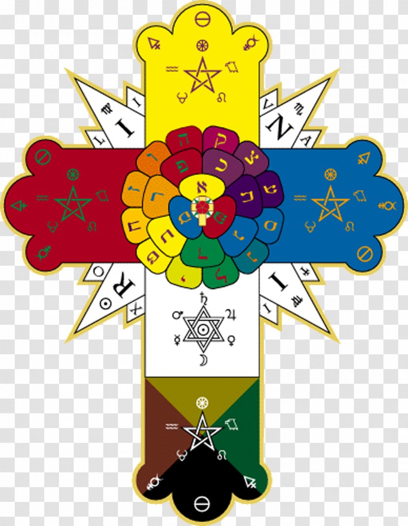 Hermetic Order Of The Golden Dawn Rose Cross Hermeticism Rosicrucianism Symbol Transparent PNG
