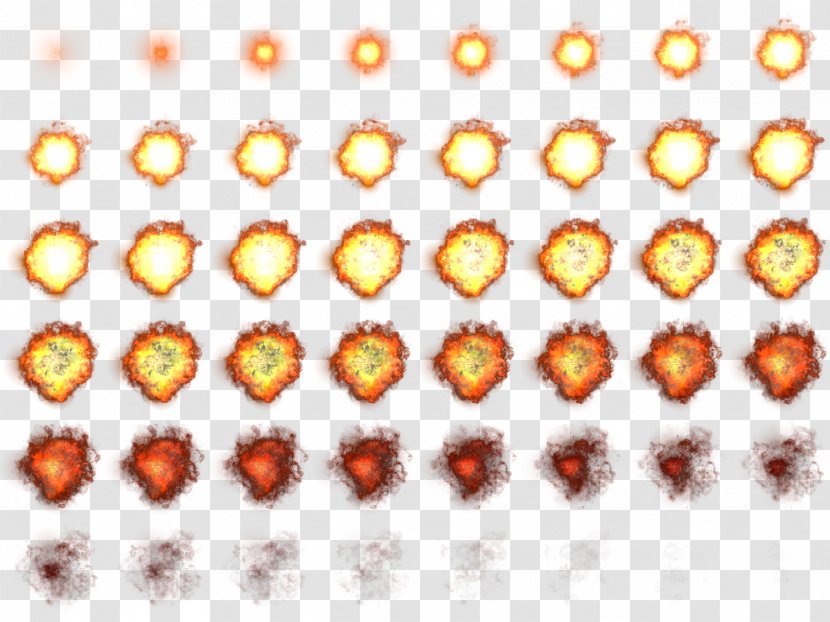 Sprite Explosion Animation Drawing Transparent PNG