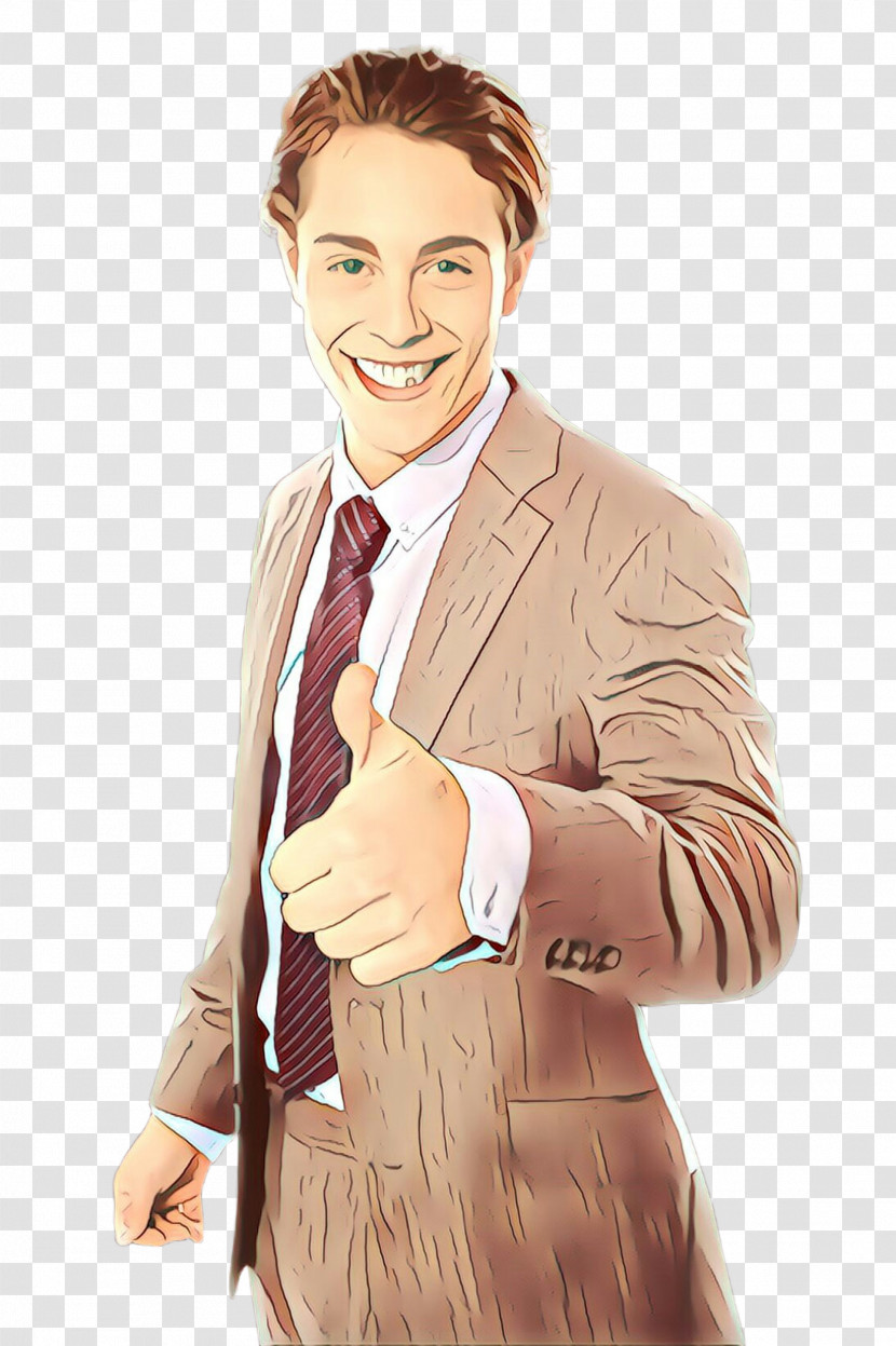 Finger Standing Gentleman Gesture Suit Transparent PNG