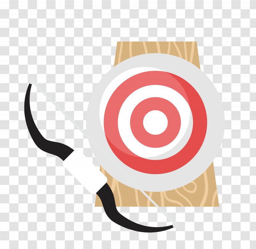 Grey Shooting Target Clip Art - Vector Bow And Arrow Bull's-eye Material Transparent PNG