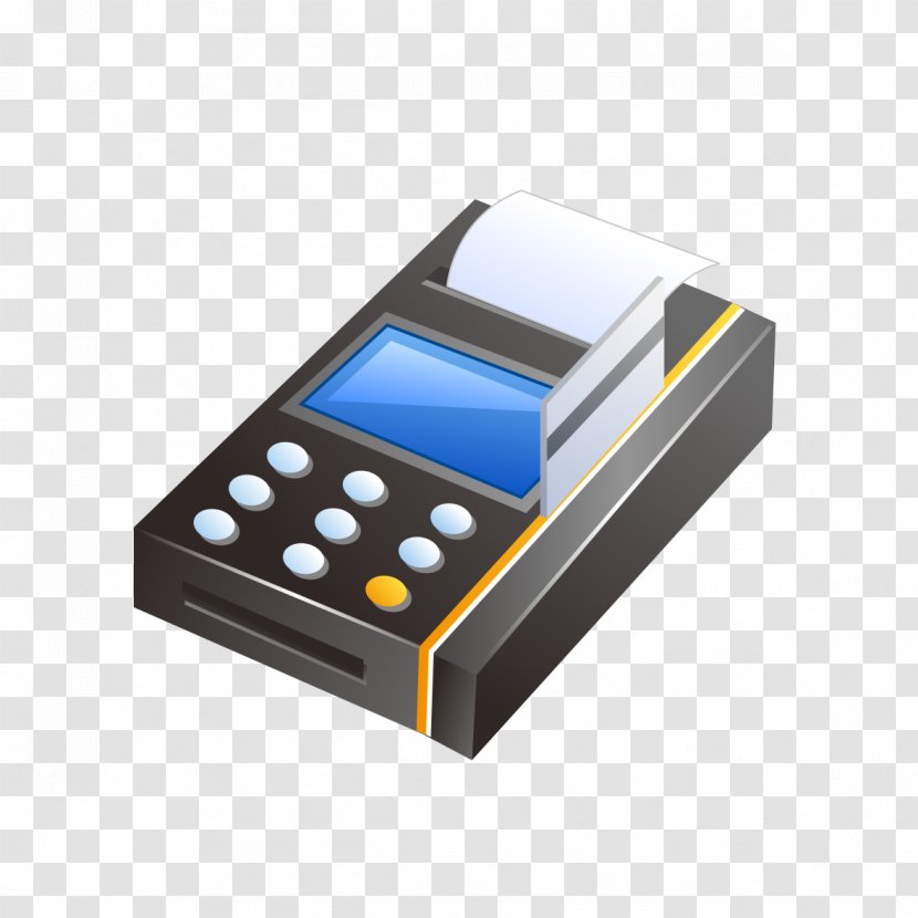 Download Icon - Flat Design - Black Credit Card Machine Transparent PNG