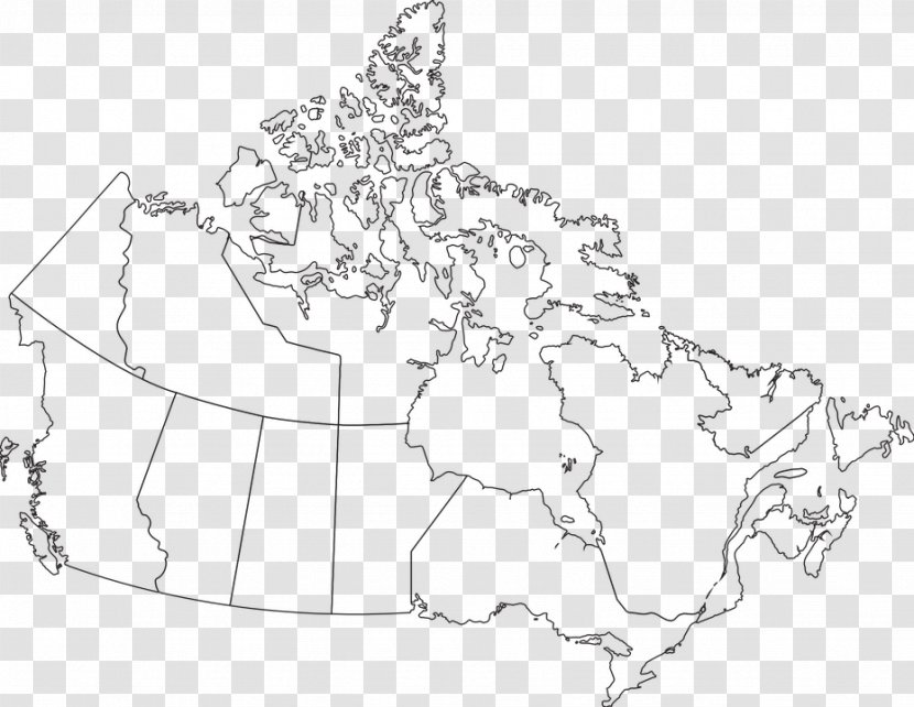 Province Or Territory Of Canada Blank Map Coloring Book Transparent PNG