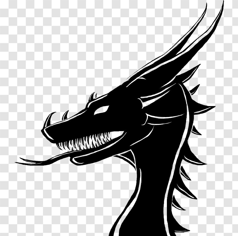Horse Dinosaur Silhouette Clip Art - Neck - Dragon Head Transparent PNG