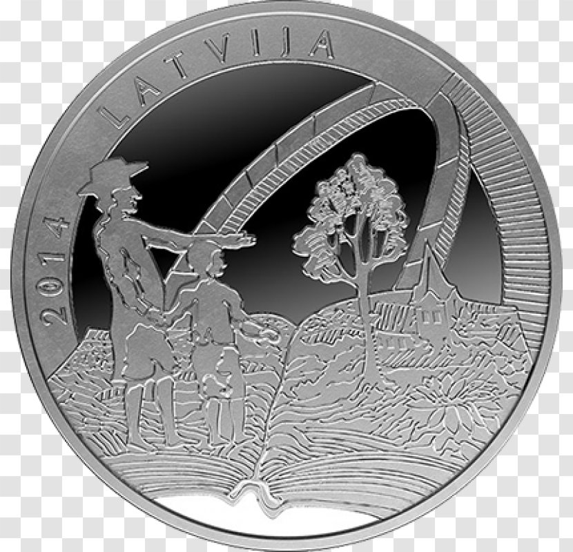 Latvian Euro Coins Silver - Coin Transparent PNG
