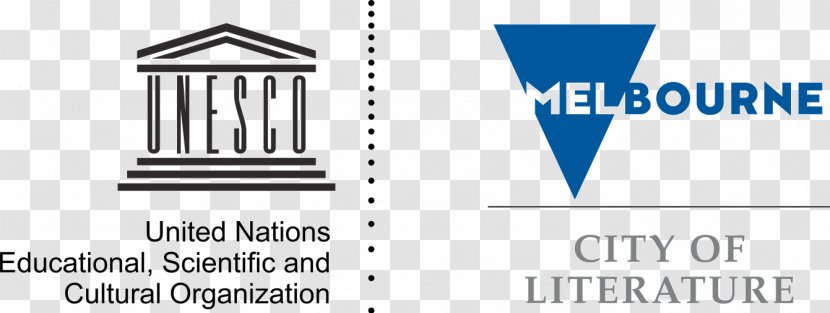 Melbourne City Of Literature Logo UNESCO - Blue - Unesco Transparent PNG