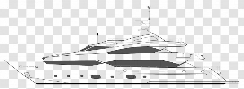 Luxury Yacht Water Transportation 08854 - Side Profile Transparent PNG