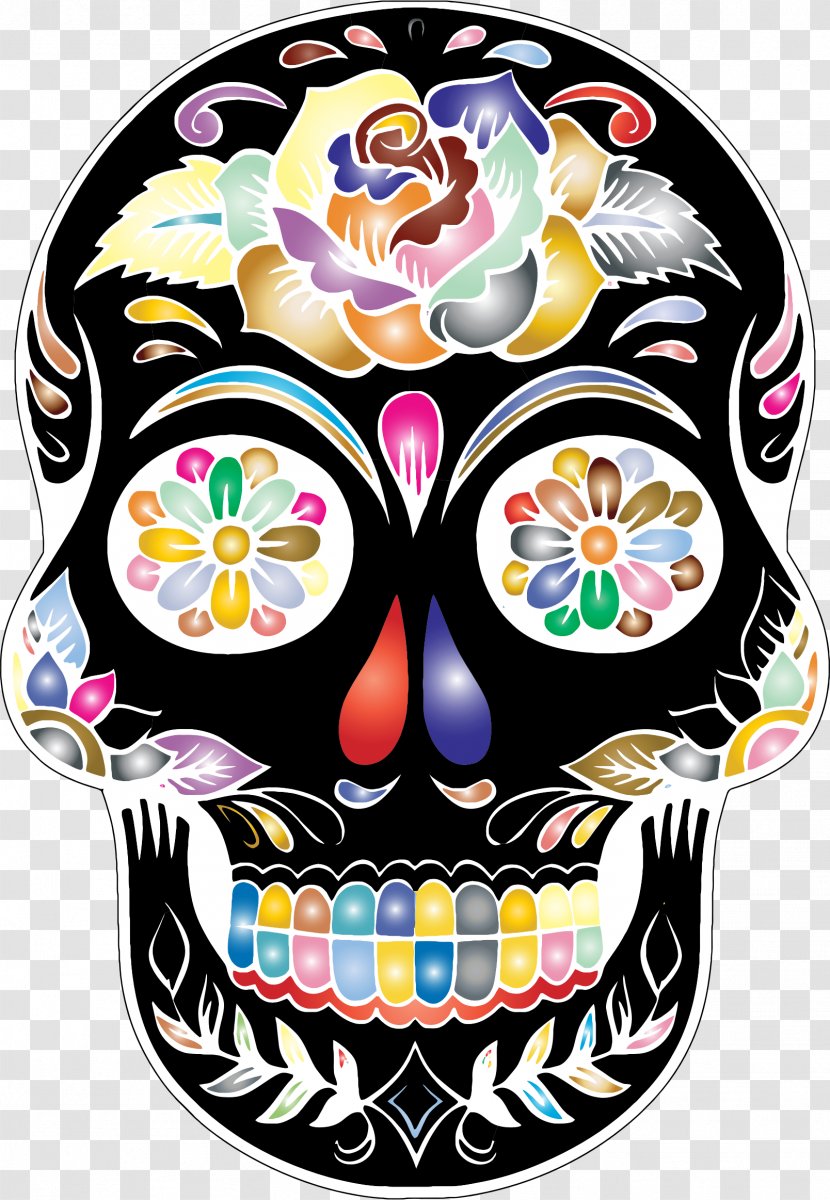 Calavera Skull Day Of The Dead Clip Art - Skulls Transparent PNG