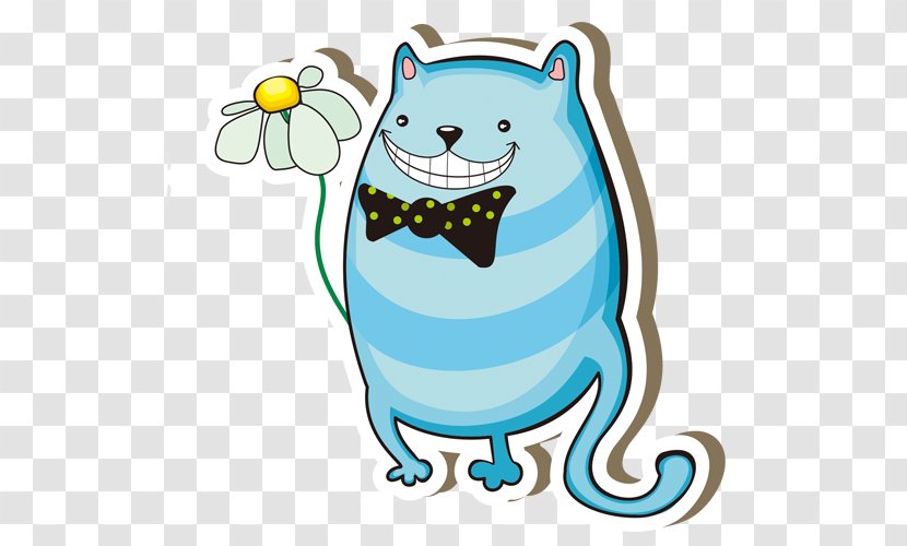 Cat - Cartoon - Blue Bear Transparent PNG