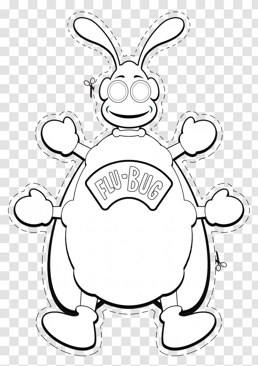 Drawing Line Art White Cartoon Clip - Black And - Flu Transparent PNG