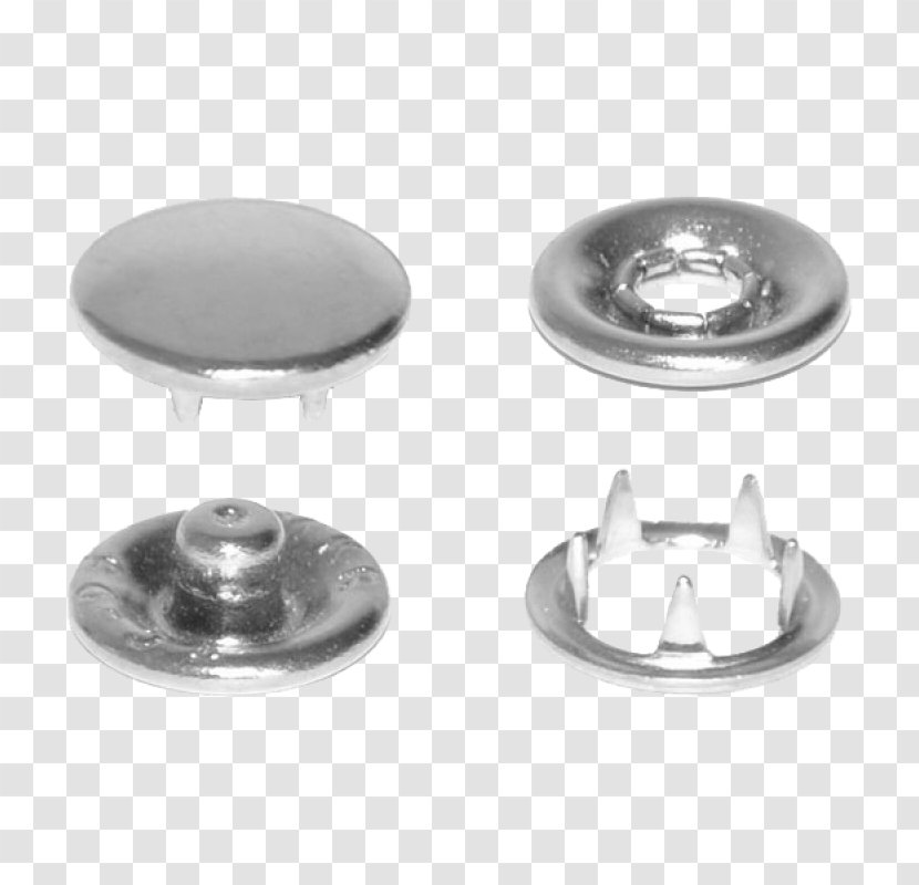 Silver - Snap Fastener Transparent PNG