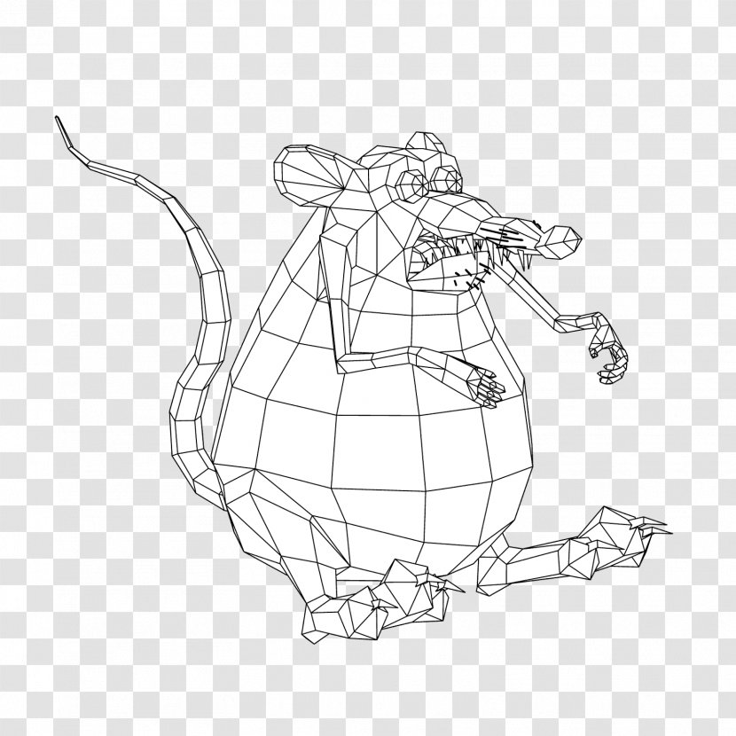 Mammal Line Art Cartoon Sketch - Point - Rats Animation Transparent PNG